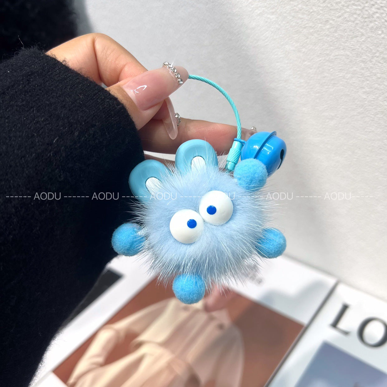 Wholesale Cute Little Briquettes Pendant Plush Keychain